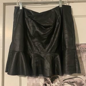 Black leather skirt